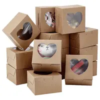 Square Kraft Paper Muffin Storage Gift Boxes