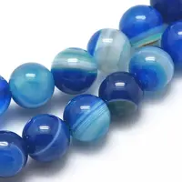 Natural Striped Agate/Banded Agate Beads Strands