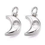 Brass Micro Pave Cubic Zirconia Charms