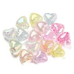 UV Plating Transparent Crackle Acrylic Beads