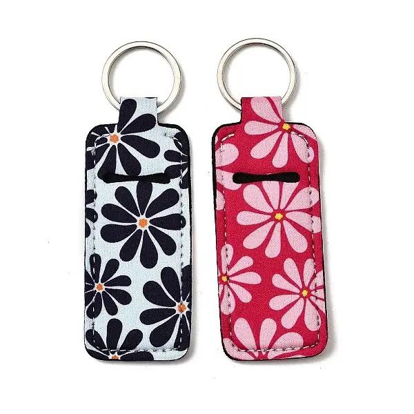 2Pcs Elastic Neoprene Keychains