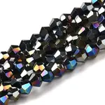 Transparent Electroplate Glass Beads Strands