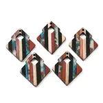 Transparent Resin & Walnut Wood Pendants