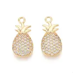 Brass Pave Clear Cubic Zirconia Pendants