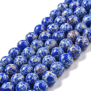 Synthetic Imperial Jasper Beads Strands