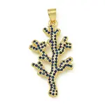 Rack Plating Brass Pave Cubic Zirconia Pendants