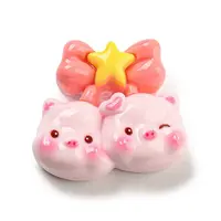 Pig Theme Opaque Resin Cabochons