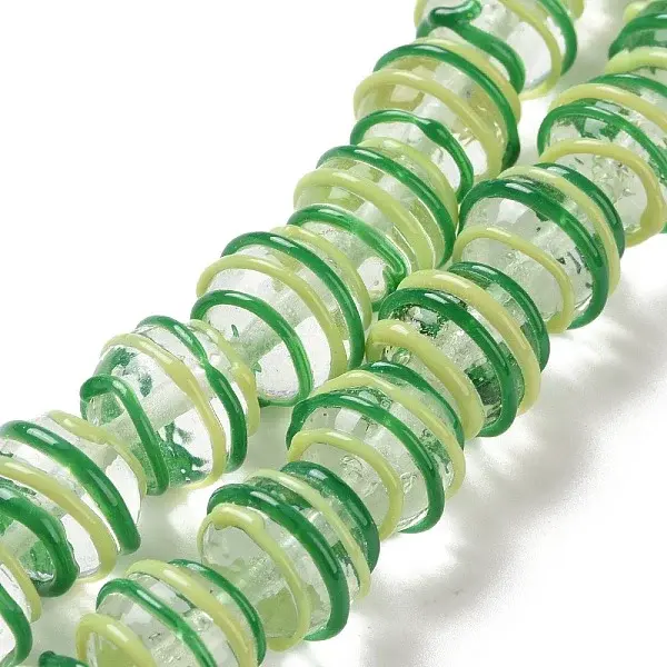 Round Handmade Clear Lampwork Beads Strands