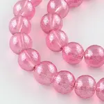 Transparent Spray Painted Glass Bead Strands