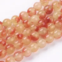 Two Tone Natural White Jade Bead Strands