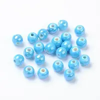 Pearlized Handmade Porcelain Round Beads