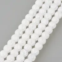 Synthetic Crackle Quartz Beads Strands