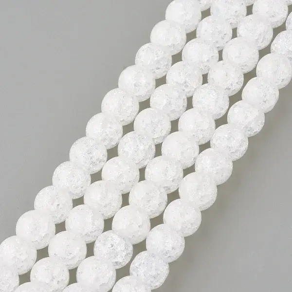 Synthetic Crackle Quartz Beads Strands