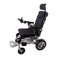 Elektrický invalidní vozík inSPORTline Hawkie Evo II s polohovatelným opěradlem 700W stříbrná