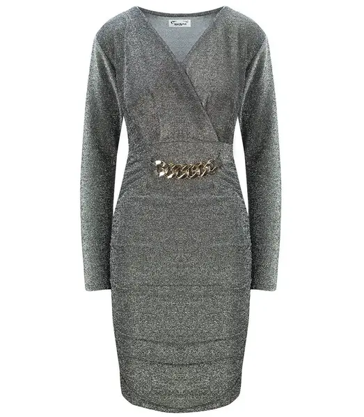 Pri Pencil dress with a glittery sheen