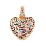 Brass Micro Pave Cubic Zirconia Pendants