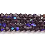 Transparent Electroplate Glass Beads Strands