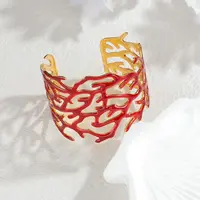 304 Stainless Steel Enamel Cuff Bangles for Women