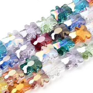 Electroplate Transparent Glass Beads Strands