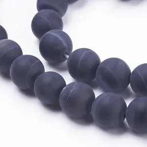Natural Dyed & Heated Black Striped Agate/Banded Agate Beads Strands