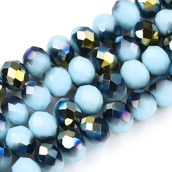 Electroplate Opaque Glass Beads Strands