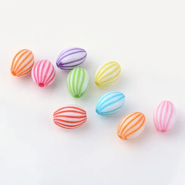 Craft Style Acrylic Corrugated Beads