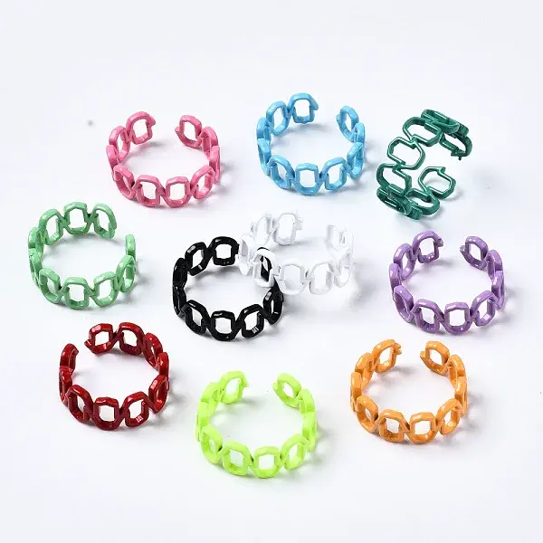 Spray Painted Brass Cuff Rings