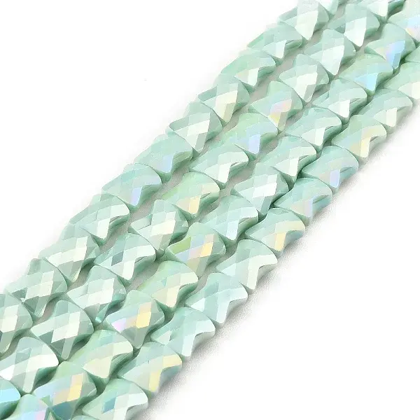 AB Color Plate Glass Beads Strands