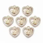 Brass Micro Pave Cubic Zirconia Pendants