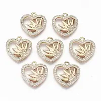 Brass Micro Pave Cubic Zirconia Pendants