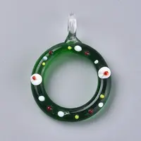 Christmas Handmade Lampwork Big Pendants