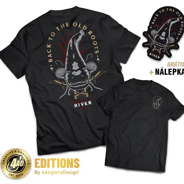 4anglersdesign tričko back to the old roots - xxxl