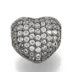 Brass Micro Pave Cubic Zirconia Beads
