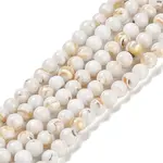 Assembled Synthetic Stone and Trochus Shell Beads Strands