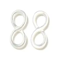 Natural White Shell Connector Charms