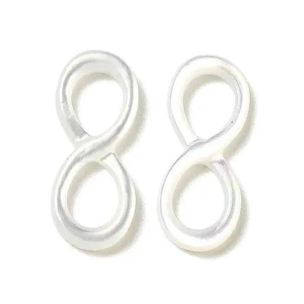 Natural White Shell Connector Charms