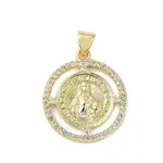 Brass Micro Pave Cubic Zirconia Pendants
