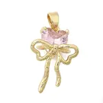 Brass Micro Pave Cubic Zirconia Pendants