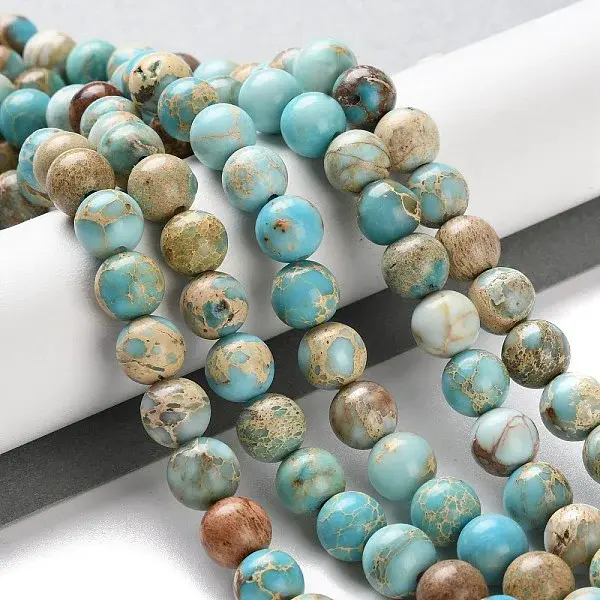 Dyed Natural Regalite/Imperial Jasper/Sea Sediment Jasper Beads Strands