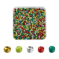 50G 5 Colors Christmas Theme Baking Paint Glass Seed Beads