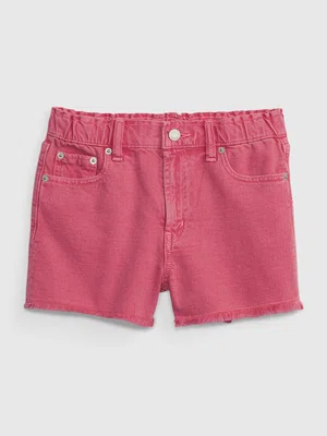 GAP Dětské denim kraťasy high rise Washwell - Holky