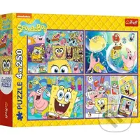Puzzle Šílený svět Spongeboba (4x250 dílků) - puzzle z kategorie 60 - 300 dílků