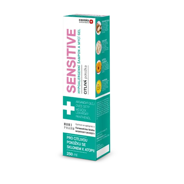 Cemio SENSITIVE Hypoalergenní šampon a mycí gel, 250 ml