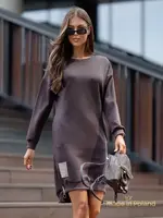 Resti Gravity Core Sweatshirt Dress with Side Zipper