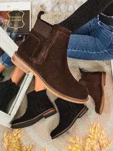 Resti Altesse Ankle Boots in Dark Brown Suede