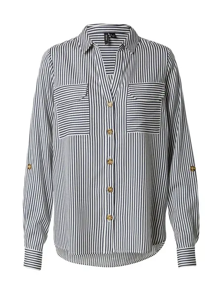 VERO MODA Blúzka 'VMBumpy'  čierna / biela