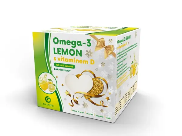 Omega-3 LEMON s vit.D tob.180+60 Galmed