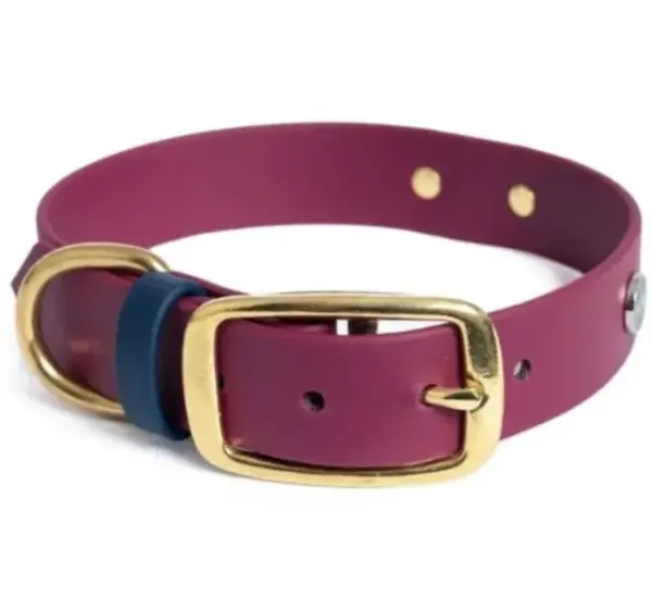 Reedog obojek bordó-námořnická modř Biothane | Obojek pro psy - XS