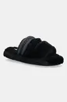 Pantofle Tommy Hilfiger HILFIGER FUR SLIPPER černá barva, FW0FW08854