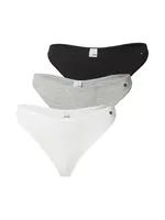 Tommy Hilfiger Underwear Tangá  sivá melírovaná / čierna / biela